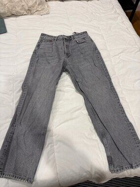 Gray Zara Mom Jeans